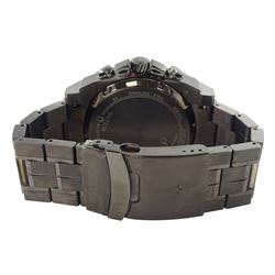 Bulova Precisionist 300 meters gentleman's stainless steel chronograph quartz wristwatch, Ref. 98B229, on original stainless steel strap with fold-over clasp