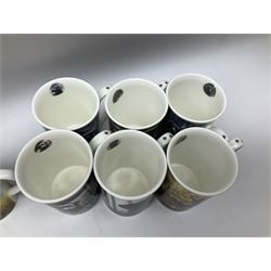 Danbury Mint Black Labradors by John Silver teaset for six, comprising teapot, open sucrier, milk jug, and six mugs, in one box