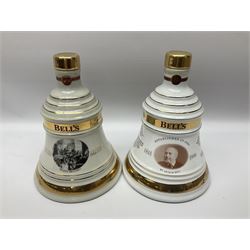 Bells, Scotch whisky, in nine Wade ceramic decanters, to include Christmas 1999, Christmas 2004, Christmas 2001 etc, all 70cl, 40% vol  
