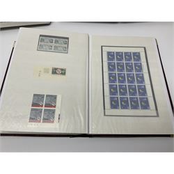 Thematic stamp collection relating to satellites, telecommunications and space from various Countries including Angola, Antigua, Ascension, Australia, Bahamas Barbados, Bhutan, British Virgin Islands, Denmark, Ecuador, Israel etc, a mint and used collection housed in three stockbooks