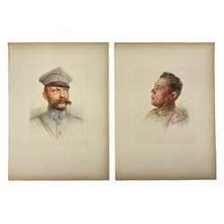 After Eugene Burnand, pair of colour prints of head and shoulder studies of Allies of the Great War depicting Canadian and Polish soldiers, image size 22 x 17cm; unframed (2)