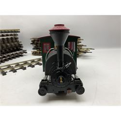 LGB (Lehmann Gross Bahn) G scale, gauge 1 - 22770 Disney Big Thunder Mountain Rail Road 0-4-0T tank locomotive No.1, green and black; and quantity of track