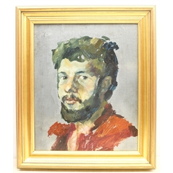Attrib. Nikolai Ivanovich Kostrov (Russian 1901-1996): Portrait of a Man with a Beard, oil on board unsigned 40cm x 32cm