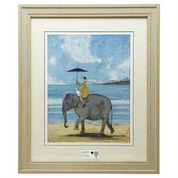 Sam Toft (British 1964-): 'Room with a View' 'Tea for Two' 'On the Edge of the Sand' and 'A Penny for your Thoughts', set five colour prints, two limited edition signed and titled in pencil max 34cm x 86cm (5)