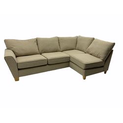 Corner sofa upholstered natural stone fabric