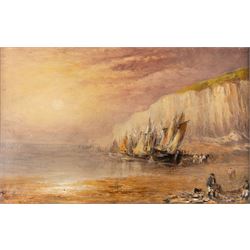 Manner of William Edward Webb (British 1862-1903): Headland and Bay at Sunset - Possibly F...