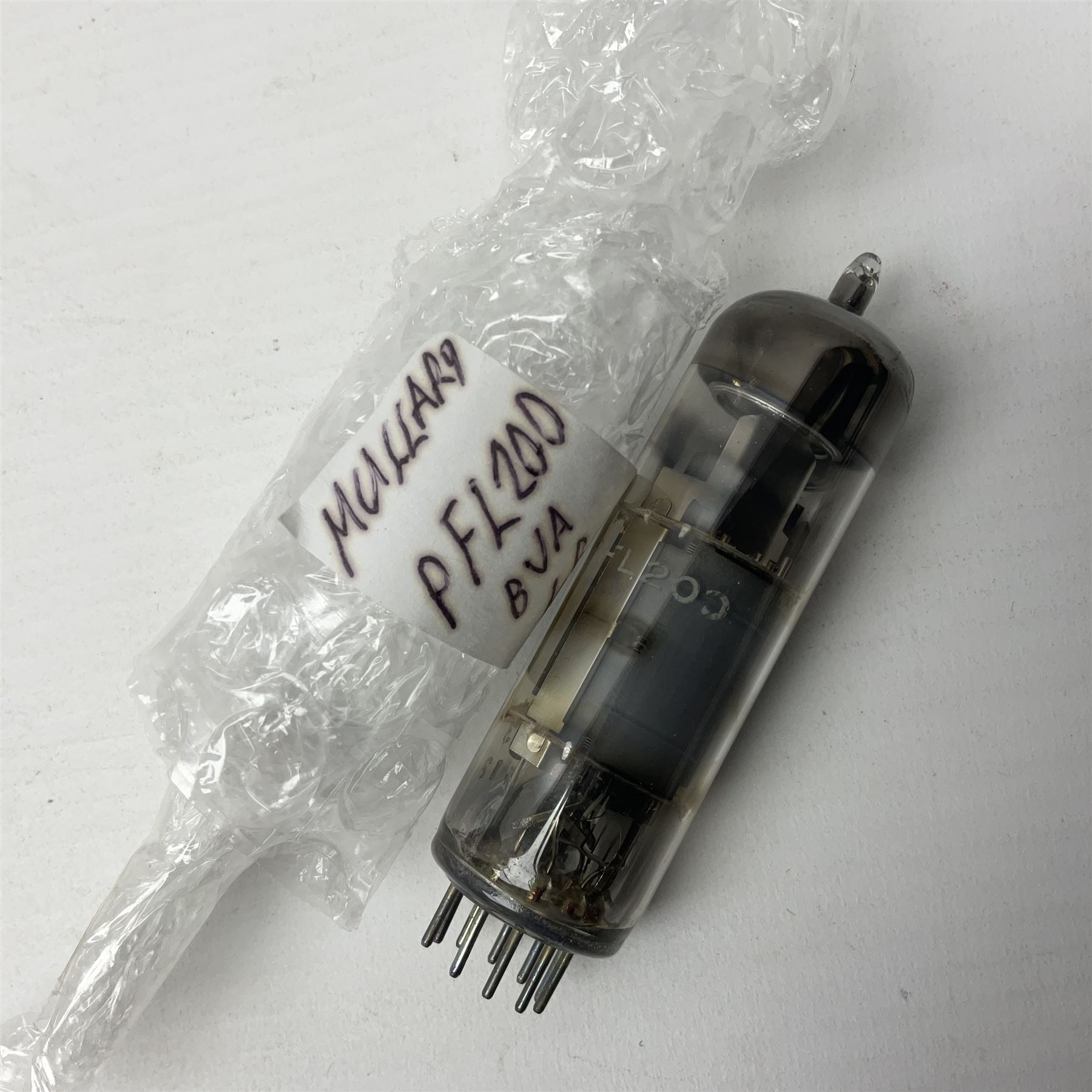 Collection of Mullard thermionic radio valves/vacuum tubes, including PY500, PFL200, EF80, PC88, PCL86, etc approximately 60 as per list, unboxed