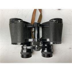 Pair of Hartmann Weltzlar 117 Porlerim 8X30 binoculars, housed in a leather case