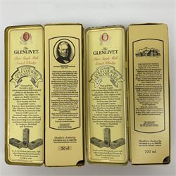 Two Glenlivet 12 year old, single malt Scotch whisky, 700ml 70% vol, each in original Classic Golf Clubs of Scotland Carnoustie presentation tin