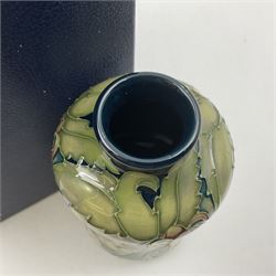 Moorcroft limited edition vase, of waisted form by Kerry Goodwin, no. 13/30, circa 2011, with original box