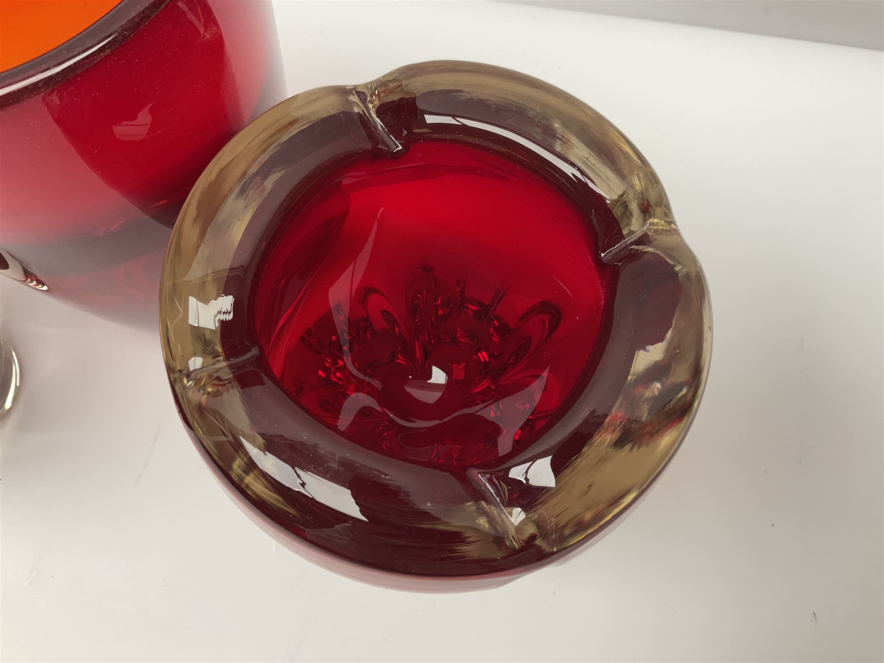 William Wilson for Whitefriars 'Molar' red glass vase | Glass | 93390