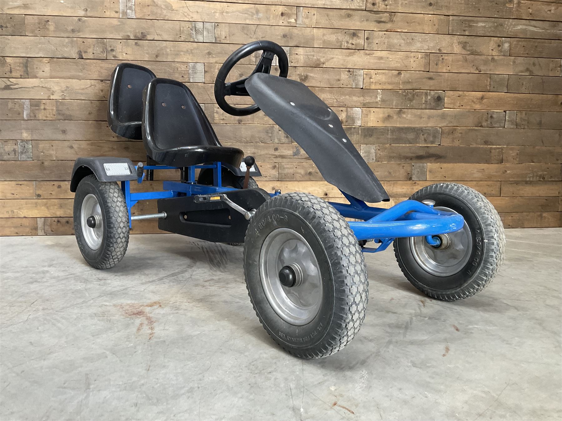 Tectake Kart two-seater blue-go kart with brake