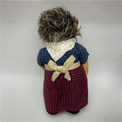 Steiff - Hedgehog family comprising Mecki, Micki, Macki and Mucki; all bearing original swing tags with only Micki lacking the button label, tallest H17cm 