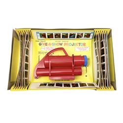 Chad Valley battery operated Give-A-Show projector, boxed with quantity of slides; and two extra boxes of slides Sets J & K (3)