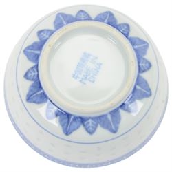 Victorian rosewood inlaid tea caddy, of sarcophagus form with twin ring handles, the interior with two lidded compartments  and later central mixing bowl, upon four bun supports, H32cm