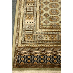  Persian Bokhara design green ground rug/wall hanging, 230cm, 160cm  