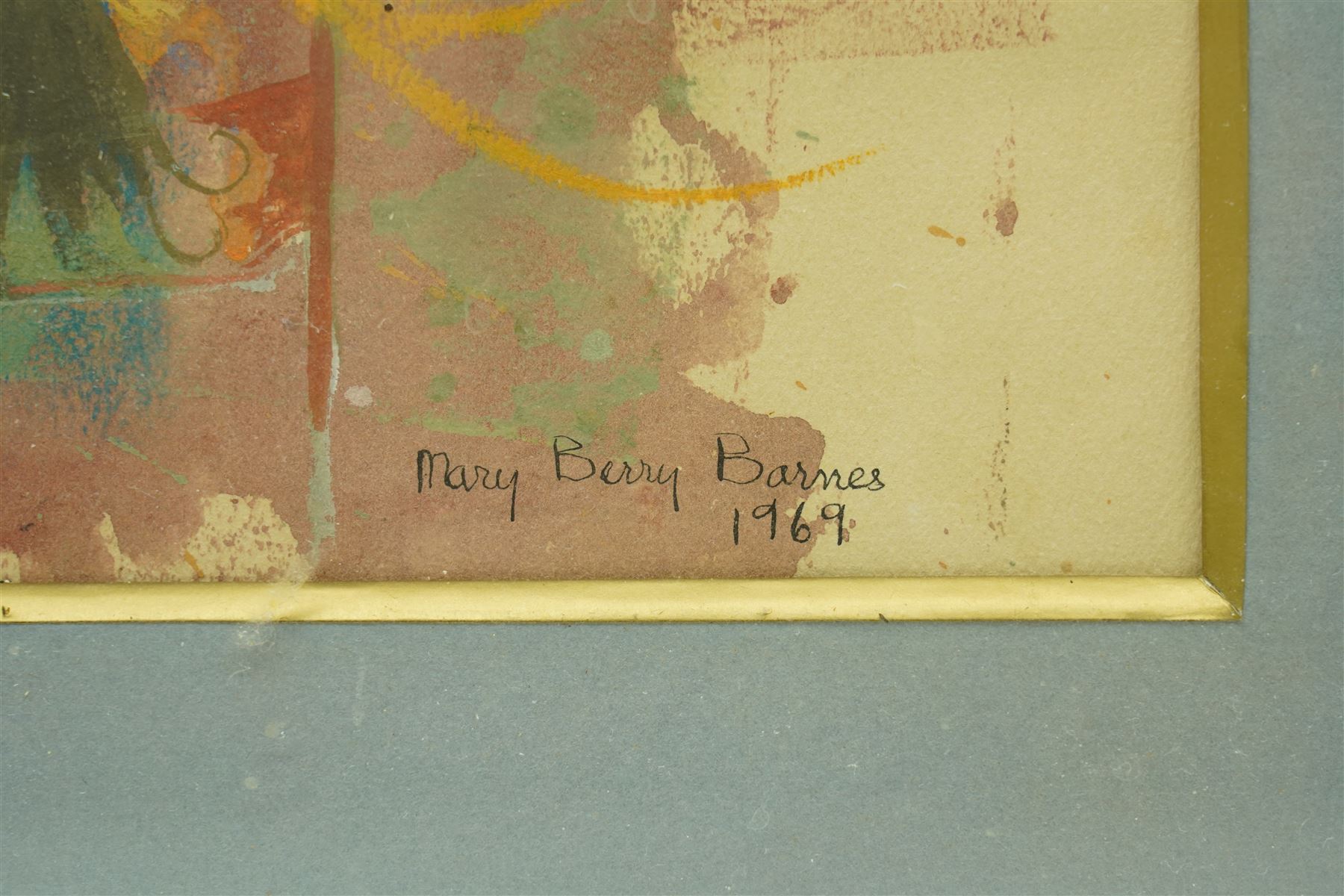 Mary Berry Barnes (American Mid-20th century): The Birthday Party, gouache signed and dated 1969, 61cm x 40cm