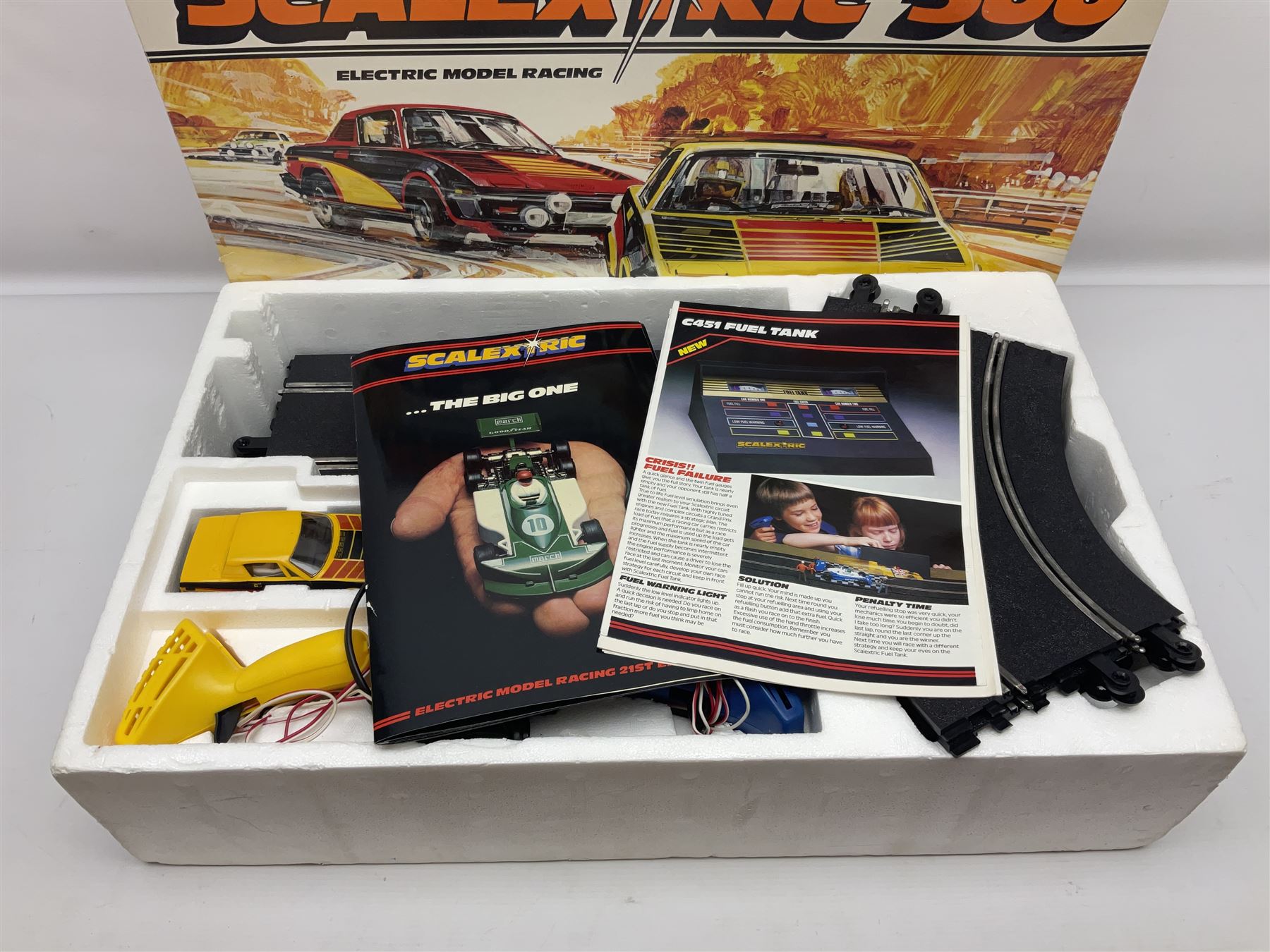 Scalextric - Set 300 with TR7 rally cars, controllers, power unit, track and paperwork; boxed