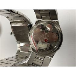 Two Accurist stainless steel quartz wristwatches, two Pierre Cardin stainless steel wristwatches, Ingersoll 100m quartz wristwatch, Royal London wristwatch, four Gianni Ricci wristwatches and a FHM wristwatch (11)