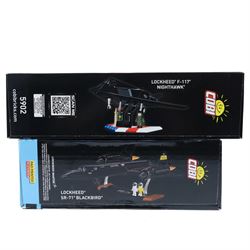 Two Cobi Bricks 1:48 scale Armed Forces model aircraft sets, comprising limited edition no. 5902 Lockheed F-117 Nighthawk and executive edition no. 5890 Lockheed SR-71 Blackbird, both in sealed boxes
