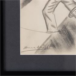 Dame Laura Knight (Staithes Group 1877-1970): The Tightrope Walker, pencil signed 28cm x 19cm