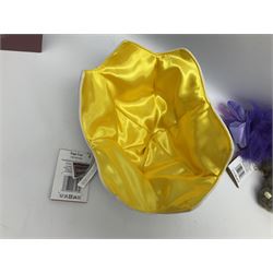 Five Charlie Bears Plush Hug Book Collection books, comprising Guide To Snuggleability containing Snuggleability CB191971F, Paw-Some Facts Directory containing Pawsome CB191971D, Bear Therapy Handbook containing Bear Therapy CB191971E, Study Buddy Handbook containing Study Buddy CB191971A, and Guide to Being Bear-illiant CB191971B, each designed by Isabelle Lee, each with tags, plus Charlie Bears Secret Hug Book (lacking contents), together with assorted Charlie Bear accessories, to include two Bear Ears Duffle headbands CBBEARSDUF, Egg Cup CB185198 , Incy Wincy CB205252AO, with tag, four key rings, all with tags, Bear Care Kit and contents, recipe cards, pin badges, tape measure, notebook, etc., (Qty)