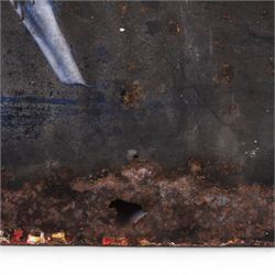 Grand Opera House Scarborough enamel sign, rectangular sign with white lettering and border on a red ground, H31cm, W107cm