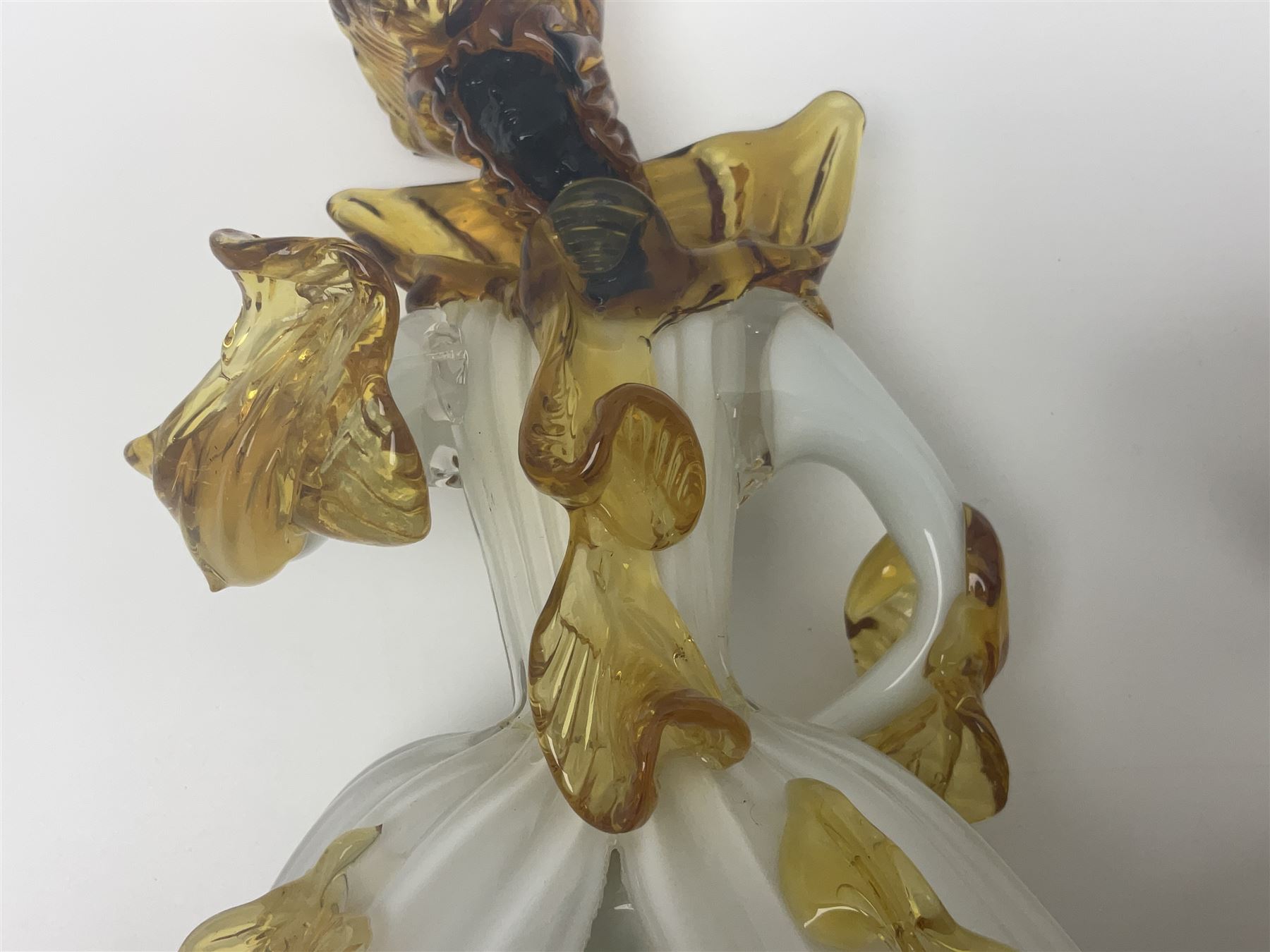 Pair of murano glass figures of Courtesans, H37cm