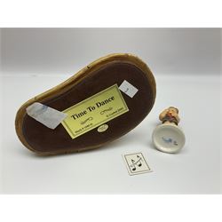 Nine Hummelscapes by Goebel, to include Bavarian Bire Garten, Cuck Crossing, Fisherman's Feast, Strudel Haus etc, each with associated Hummel figures, tallest H14cm 