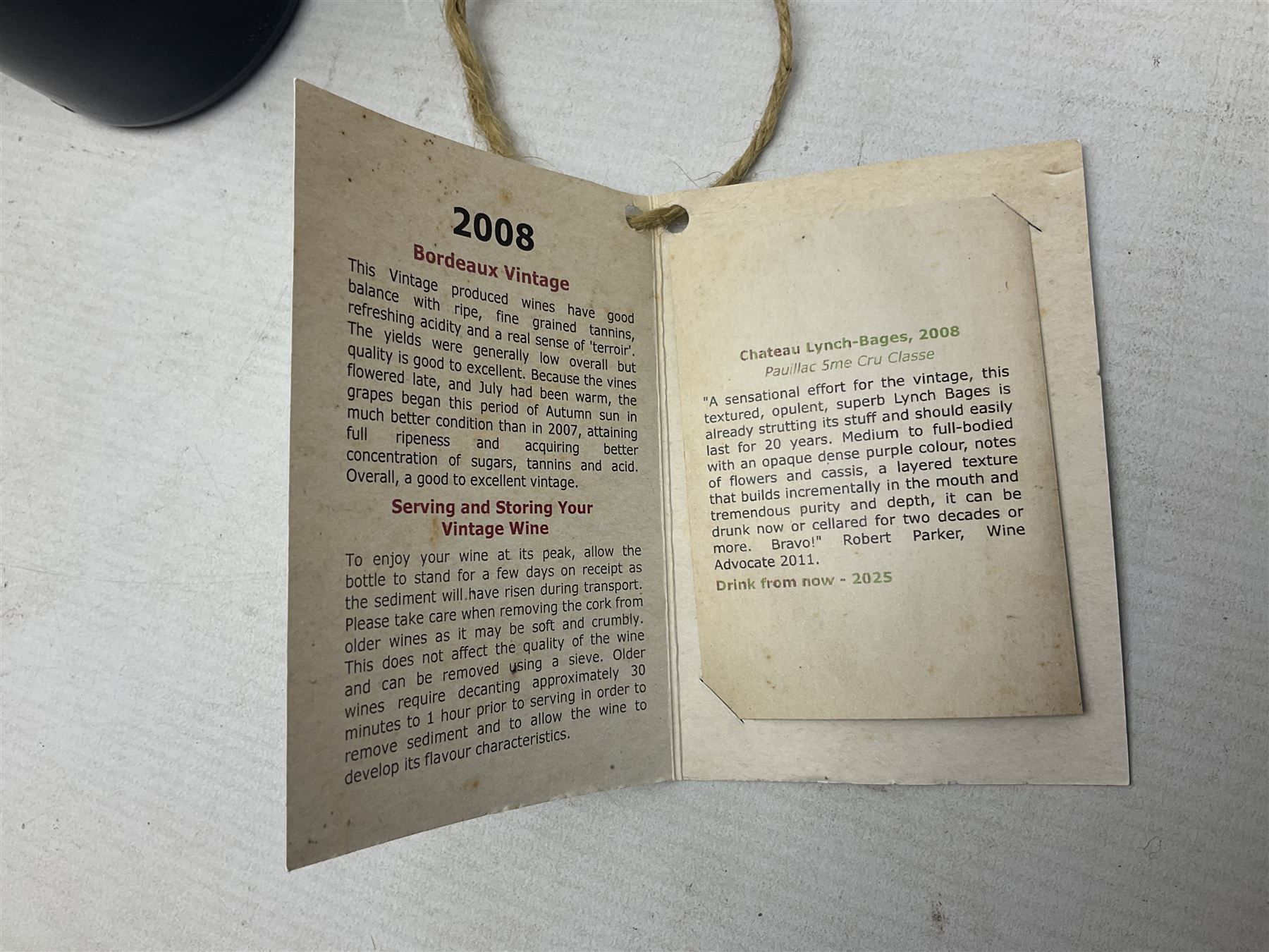 Chateau Lynch Bages, 2008, Grand Cru Classe Pauillac, 750ml, 13% vol, two bottles 