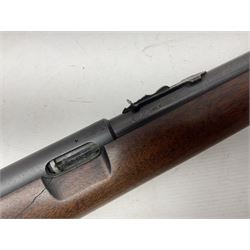 Winchester Model 74 .22 Short semi-automatic single shot rifle, the 61cm(24