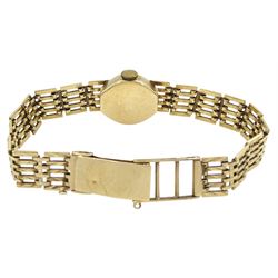 Rotary 9ct gold ladies bracelet wristwatch, hallmarked