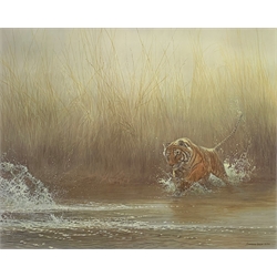 John Seery-Lester (British/American 1946-): 'Ranthambhore Rush', limited edition print No.215/950 pub. 1992 signed and numbered in pencil 58cm x 70cm