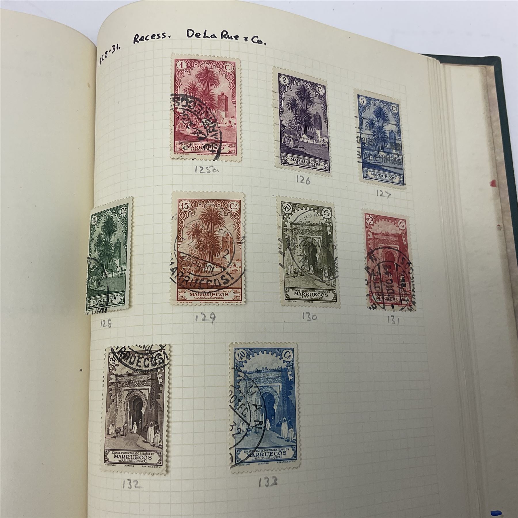 Stamps including British occupation of Italian Colonies overprints, French Morocco stamps with Tanger overprints, surcharges etc, housed in two albums