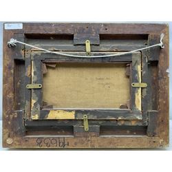 Walter J Watson (British 1879-c1937): 'On the Glaslyn - North Wales', oil on canvas signed, titled and further signed verso 19cm x 32cm  
Provenance: private collection; with James Alder Fine Art, Hexham