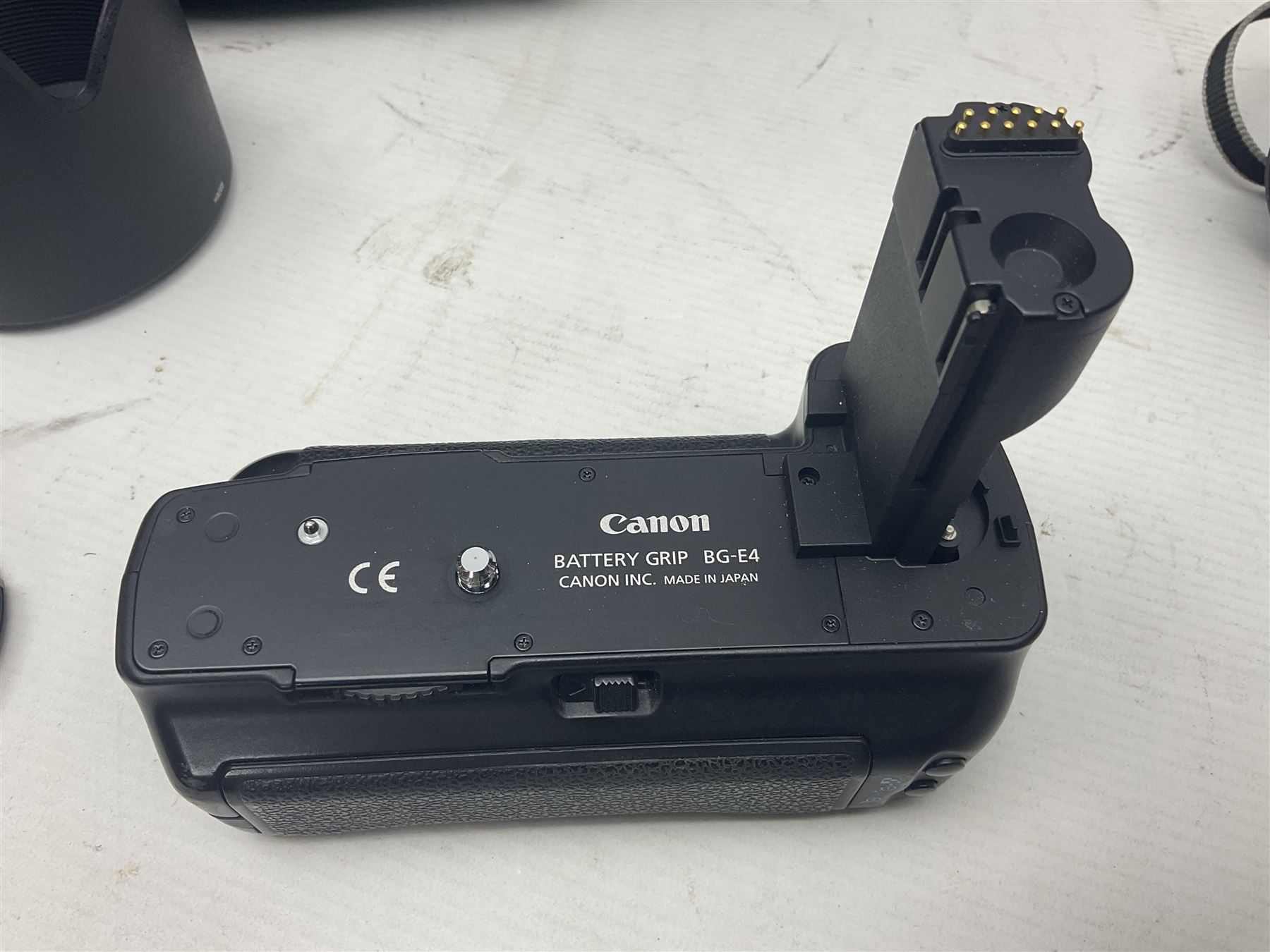 Canon EOS 5D camera body, with 'Tamron SP 70-300mm F/4-5.6 lens, and accessories, together with soft case