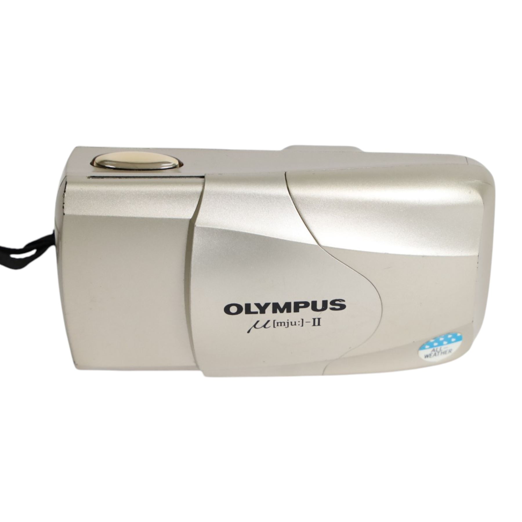 Olympus MJU II Multi AF all weather 35mm compact camera serial no. 5710395, in champagne finish