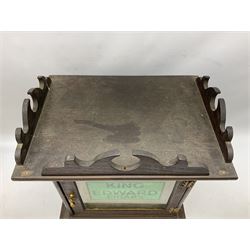 King Edward cigars countertop display advertising cabinet, with 'King Edwards Cigars' upon the glass and back opening door, H45cm, L42cm