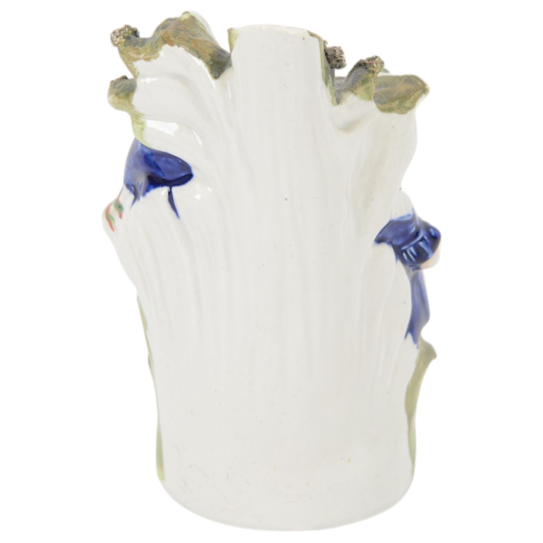 Continental figure group L' Amour,, together with a pair of courting figures and Staffordshire spill vase 