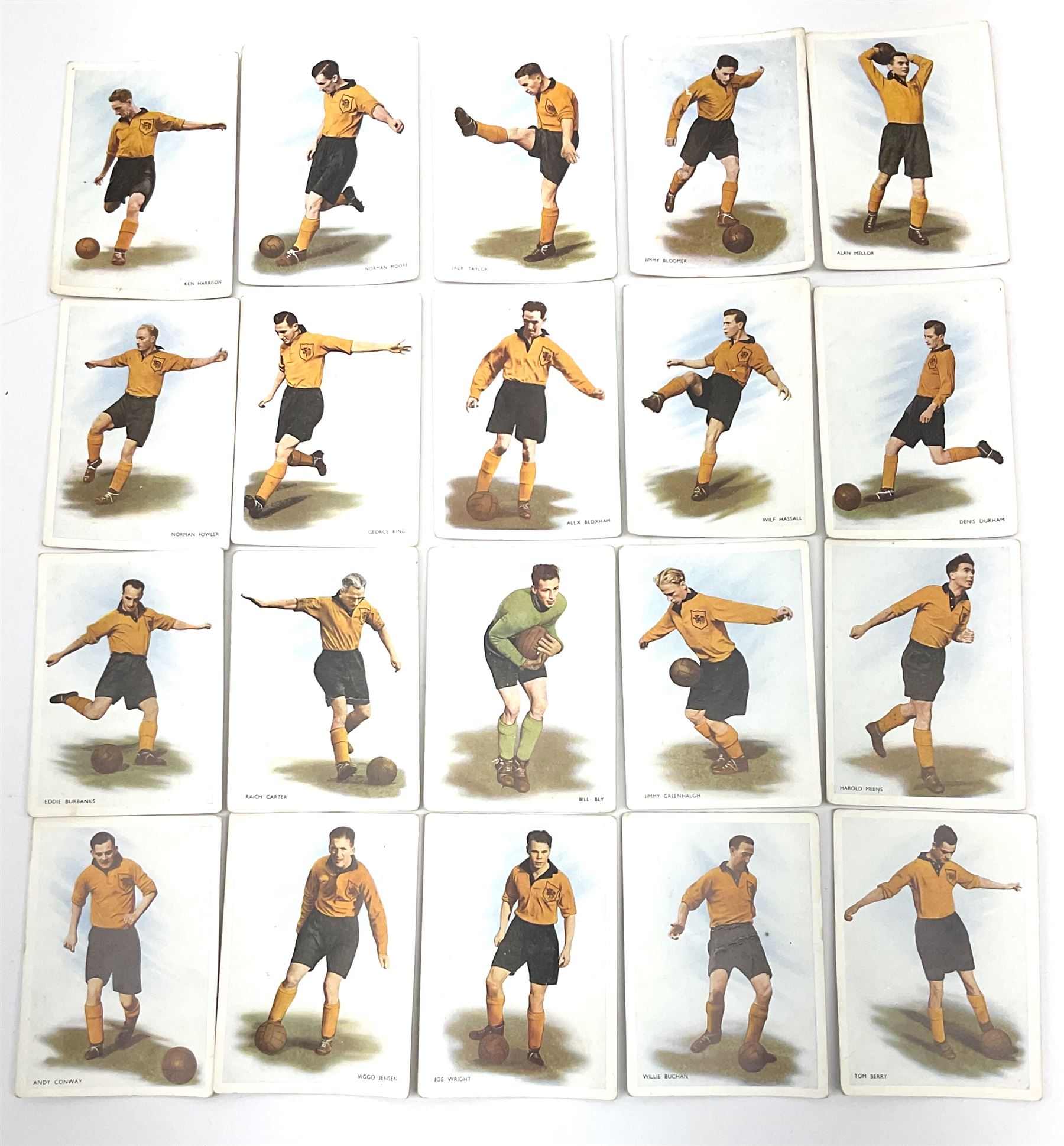 Football - Hull City - set of twenty trade cards 1950s including Raich Carter, Bill Bly etc