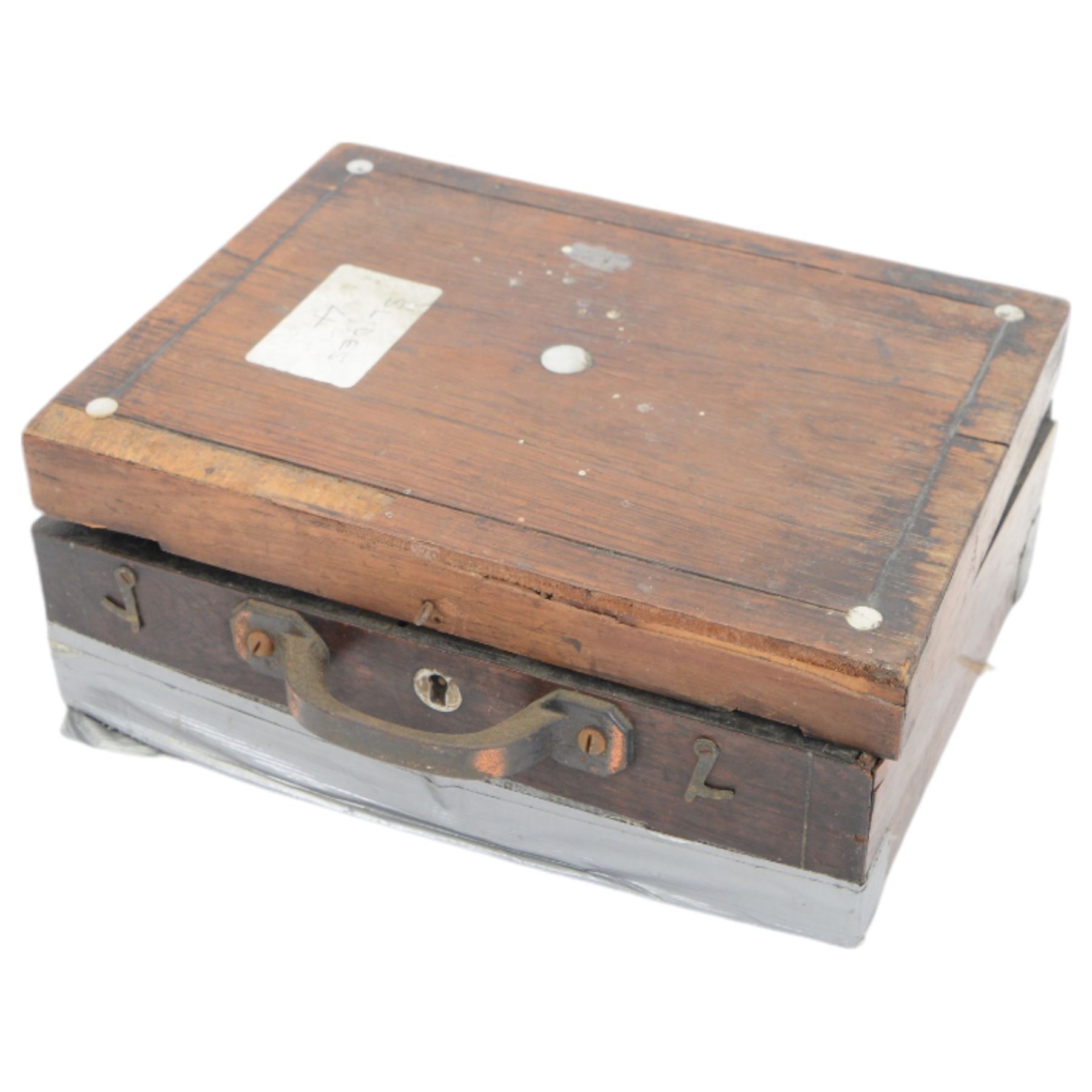 Collection of magic lantern slides, including examples by Graystone Bird of Bath and scenes of Old Scarborough, in wooden box