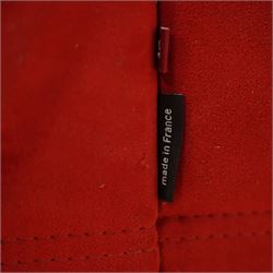 Michel Ducaroy (1925-2009) for Ligne Roset - contemporary ‘Togo’ sectional complete corner sofa upholstered in Alcantara Goya Red, comprising small settee (H 78cm, W 123cm, D 90cm), corner seat (H 78cm, W 90cm, D 90cm) and large settee (H 78cm, W 175cm, D 90cm)