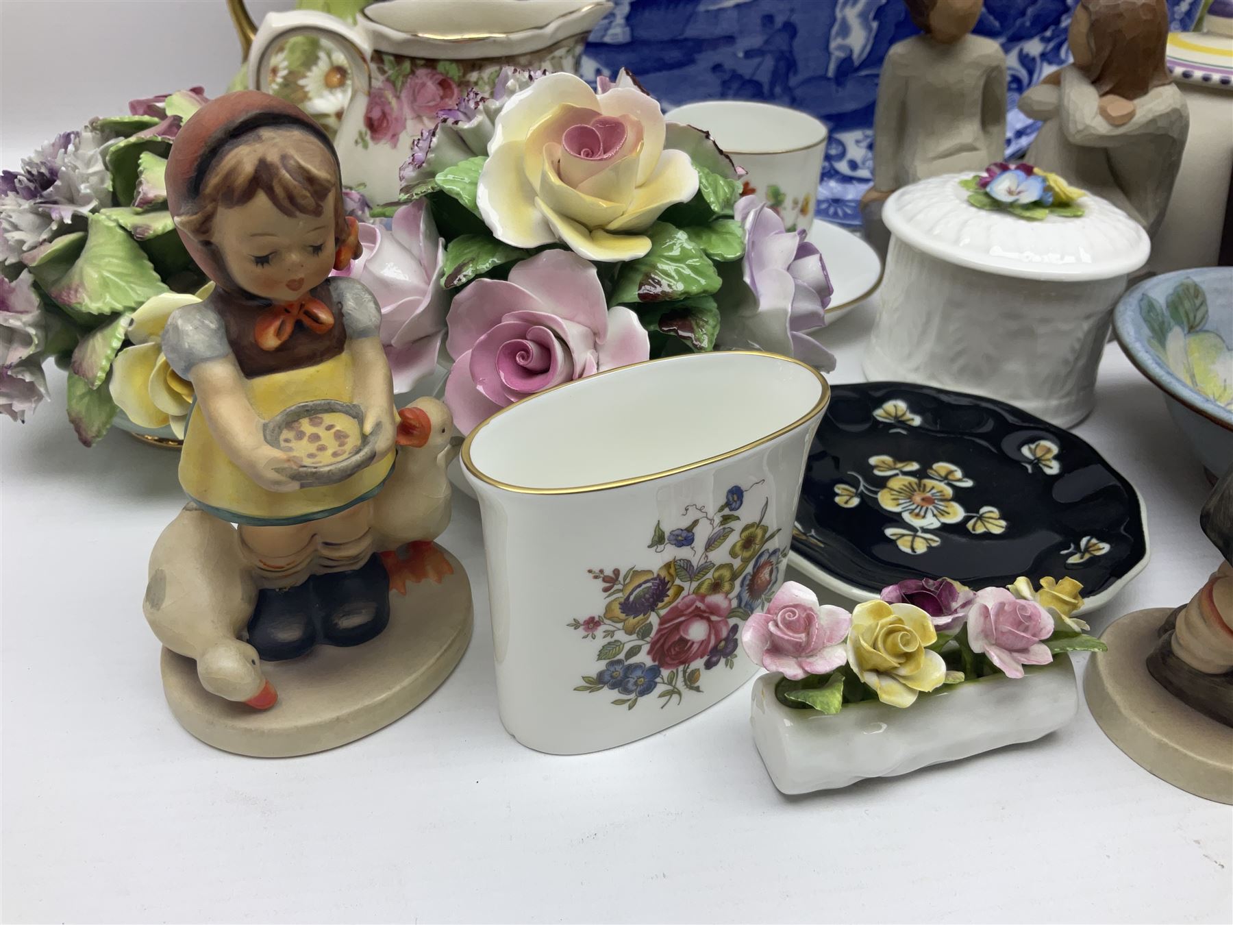 Copeland Spode Italian pattern dish, together with five hummel figures, Royal Worcester trinket dish and other ceramics 