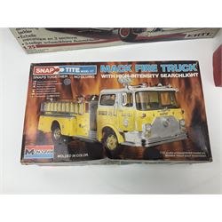 Seven scale model assembly kits to include Airfix, Heller, Italeri etc in one box