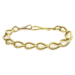  18ct gold link chain bracelet, hallmarked  