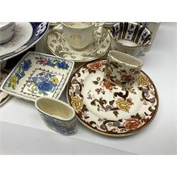 Collection of ceramics, to include Rockingham tapering spill vase and various Mason items 