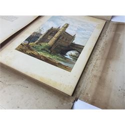 Louisa Fennell: 'Views of Wakefield', two volumes of unbound chromolithographs (2)