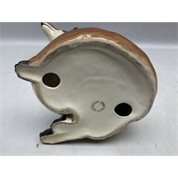 Beswick large fireside fox figure, modelled seated, no 2348, with impressed marks beneath, H31cm