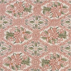 Kashmiri chain stitch crewel embroidered wall hanging, wool on cotton ground, decorated with an all-over lattice of floral medallions and stylized foliage with multiple floral borders 