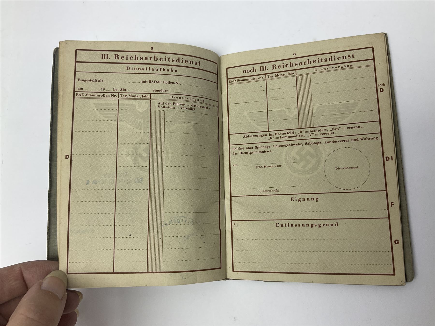 WW2 German Coastal Artillery Wehrpass for Marinehelfer Harald Ammann with small archive of modern research information.